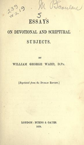 Cover for Essays on devotional and Scriptural subjects