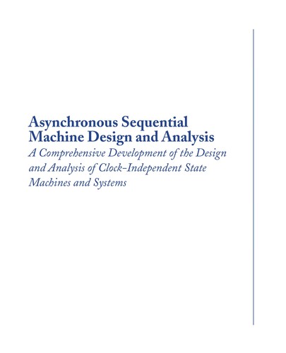 Cover for Asynchronous sequential machine design and analysis