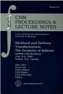 Cover for Bäcklund and Darboux transformations