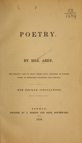 Cover for Poetry