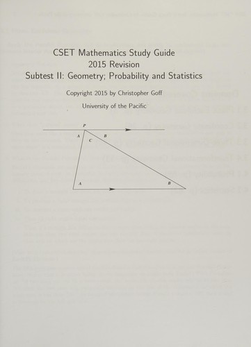 Cover for CSET mathematics study guide, 2015 Revision