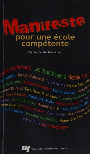 Cover for Manifeste pour une école compétente