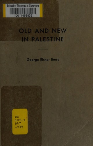 Cover for Old and new in Palestine