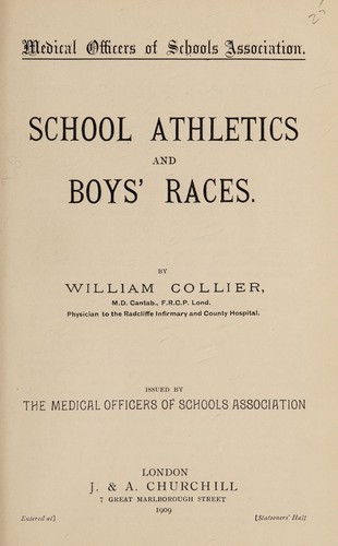 Cover for School athletics and boys' races