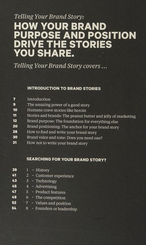 Cover for Telling Your Brand Story