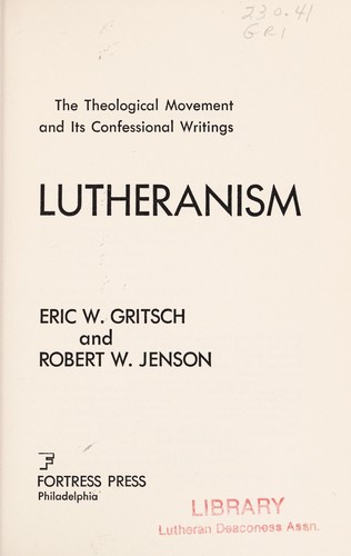 Cover for Lutheranism