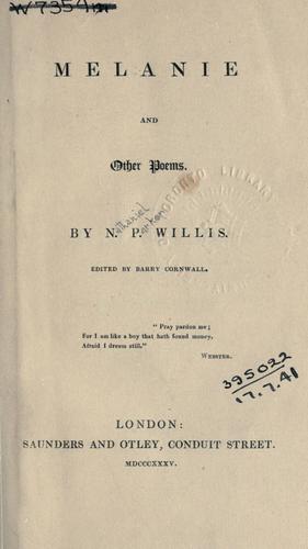 Cover for Melanie, and other poems.