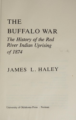 Cover for The Buffalo War