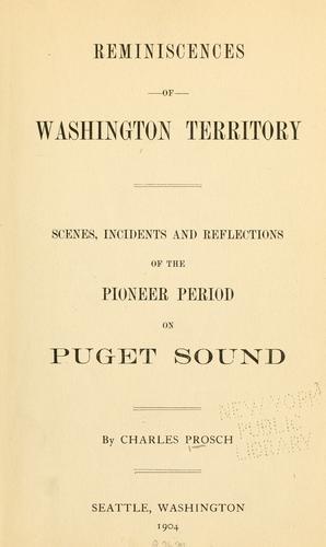 Cover for Reminiscences of Washington territory