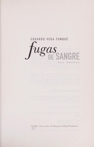 Cover for Fugas de sangre