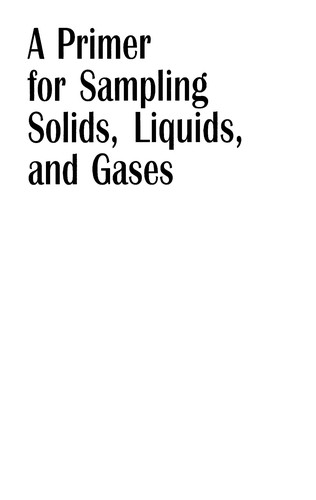 Cover for A primer for sampling solids, liquids, and gases