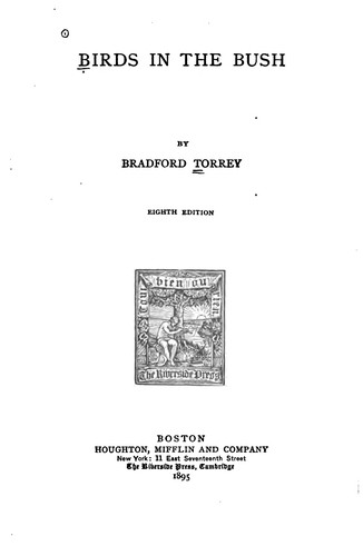 Cover for Birds in the bush