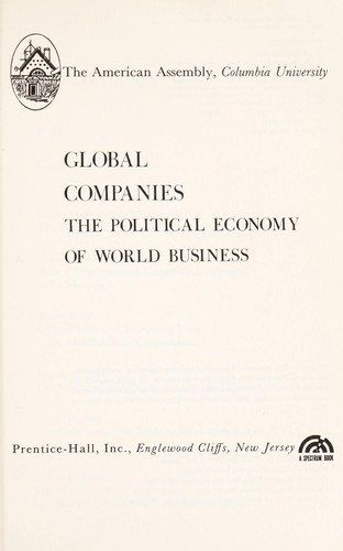 Cover for Global companies