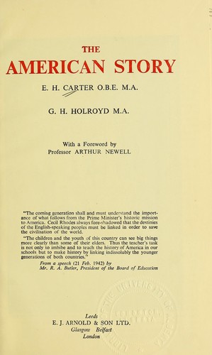 Cover for The American story