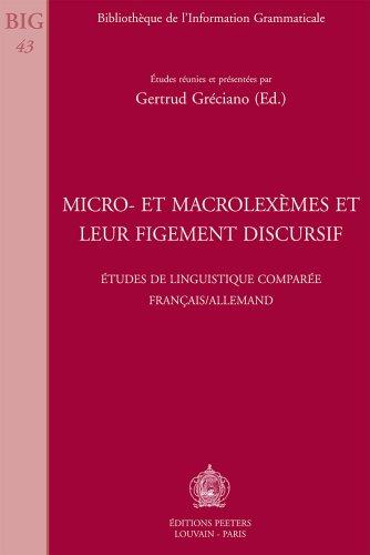 Cover for Micro- Et Macrolexemes Et Leur Figement Discursif