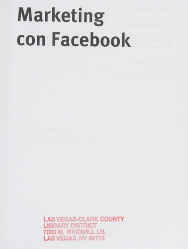 Cover for Marketing con Facebook