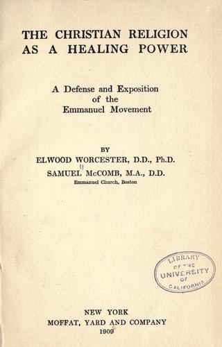 Cover for The Christian religion as a healing power