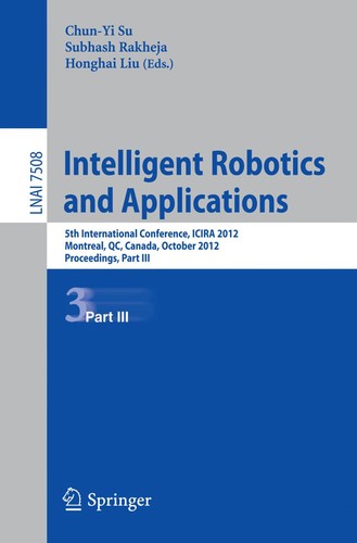 Cover for Intelligent Robotics and Applications