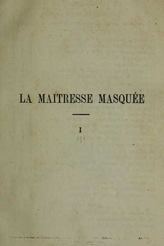 Cover for La maîtresse masquée
