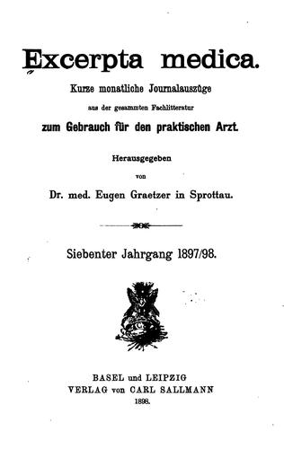 Cover for Excerpta Medica
