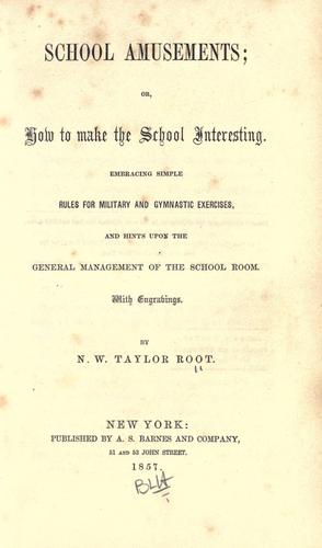 Cover for School amusements