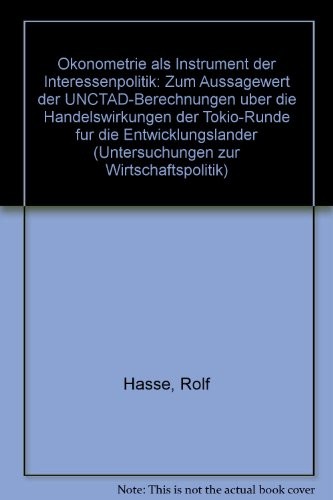 Cover for Ökonometrie als Instrument der Interessenpolitik