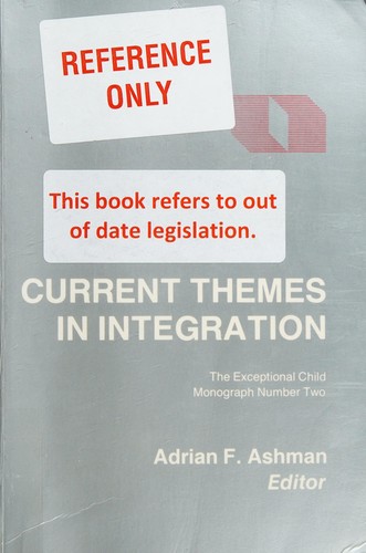 Cover for Current themes in integration