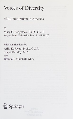 Cover for Voices of diversity