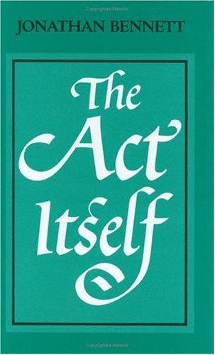 Cover for The act itself