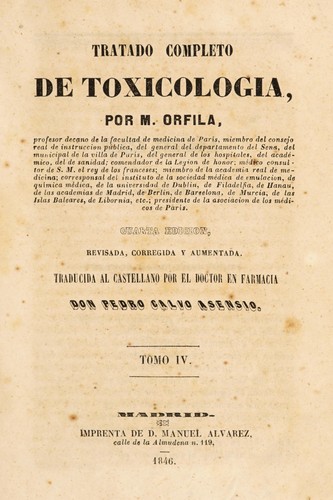Cover for Tratado completo de tocsicología ...
