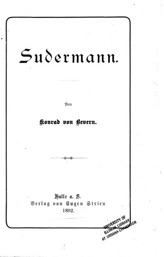 Cover for Sudermann