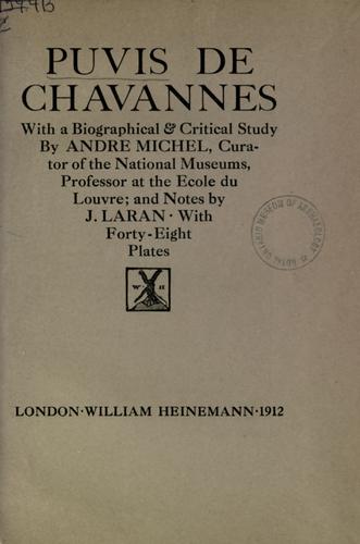 Cover for Puvis de Chavannes