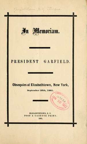 Cover for In memoriam.