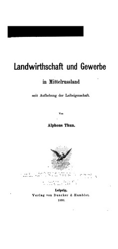 Cover for Landwirthschaft und Gewerbe in Mittelrussland
