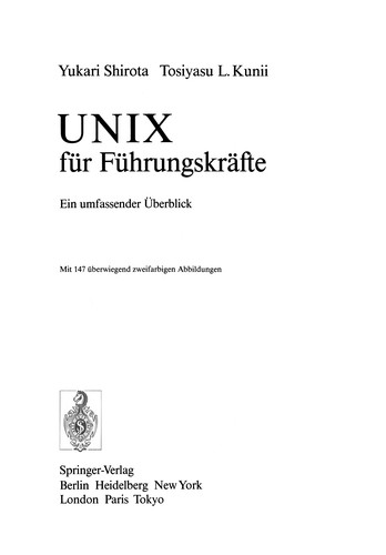 Cover for UNIX für Führungskräfte
