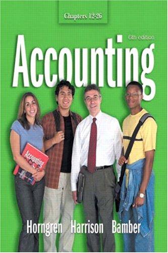 Cover for Accounting Chapters 12 - 26 (6th Edition)