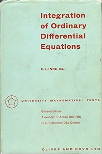 Cover for Integration of ordinary differential equations.