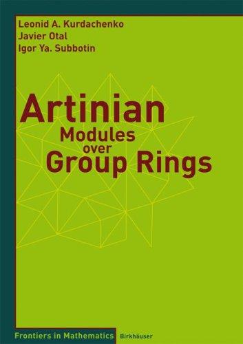 Cover for Artinian Modules over Group Rings (Frontiers in Mathematics)