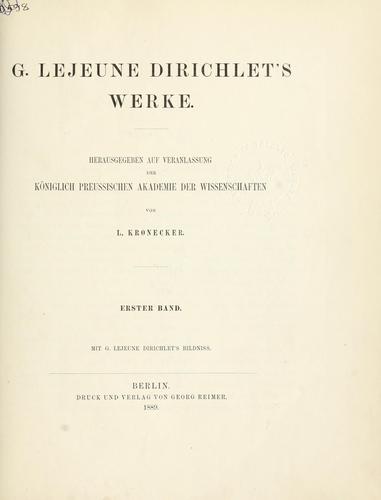 Cover for Werke.
