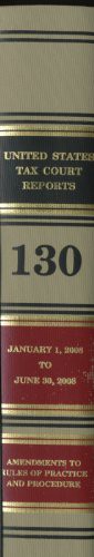 Cover for Reports of the United States Tax Court, Volume 130, January 1, 2008, to June 30, 2008