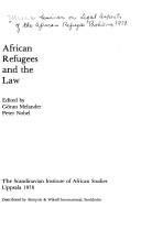 Cover for African refugees and the law