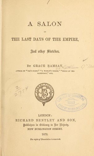 Cover for A salon in the last days of the empire