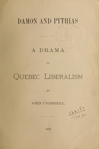 Cover for Damon and Pythias