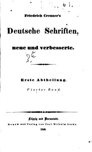 Cover for Symbolik und Mythologie der alten V"olker, besonders der Griechen