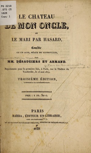 Cover for Le château de mon oncle