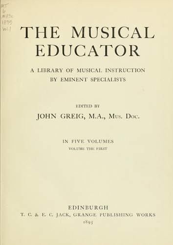 Cover for The Musical educator