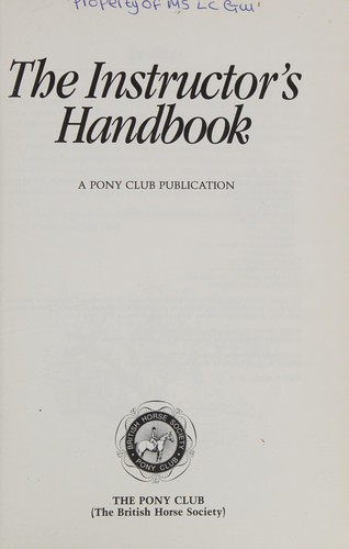 Cover for Instructor's Handbook of the British Horse Society & the Pony Club