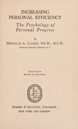 Cover for Increasing Personal Efficiency