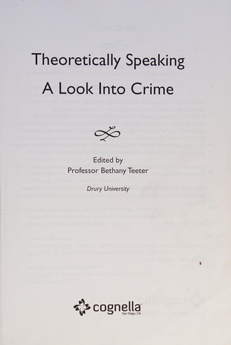Cover for Theoretically speaking