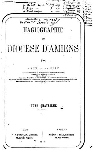 Cover for Hagiographie du diocèse d'Amiens